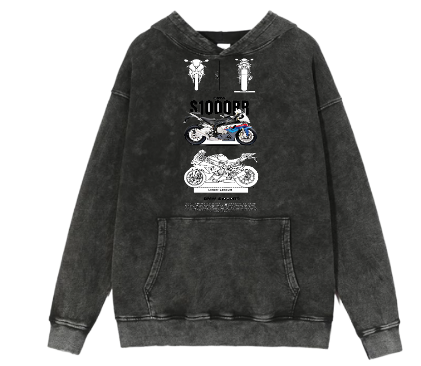 MOTOR CYCLE One Size hoodie Washed 9