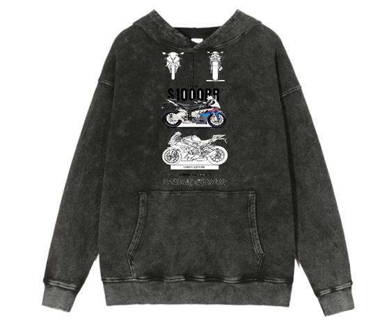MOTOR CYCLE One Size hoodie Washed 9