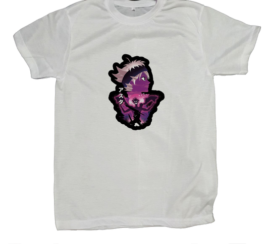 Black clover t- shirt fat White 3