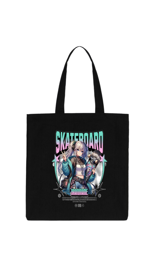RANDOM ANIME GIRL tote bag Black 9