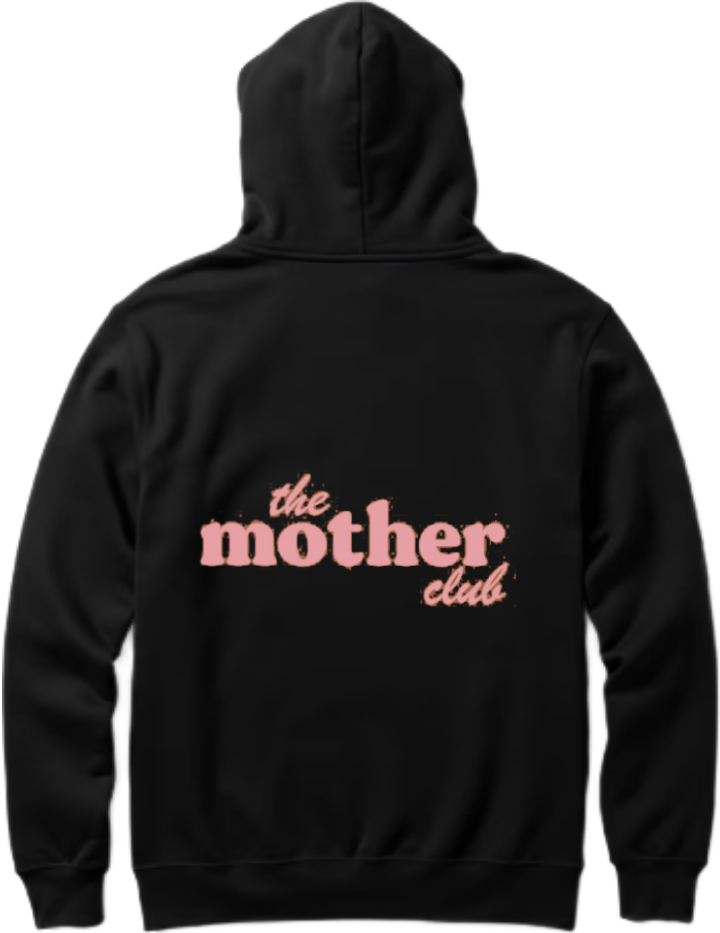 Mom dad parents Oversize Hoodie Black Back 9