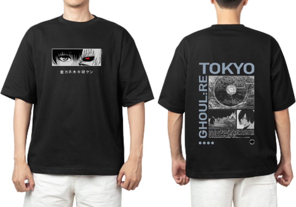Tokyo ghoul t- shirt One Size Black Back 9