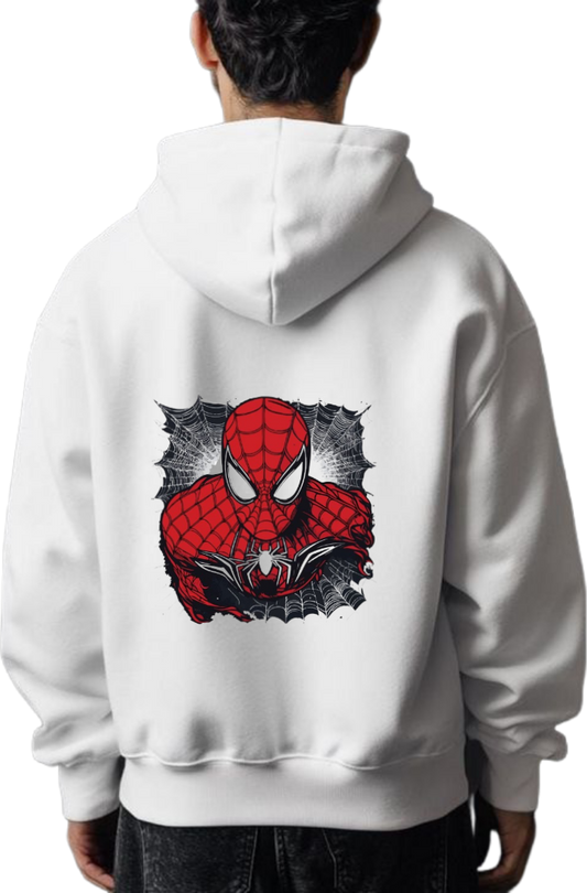 Spiderman One Size hoodie White Back 9