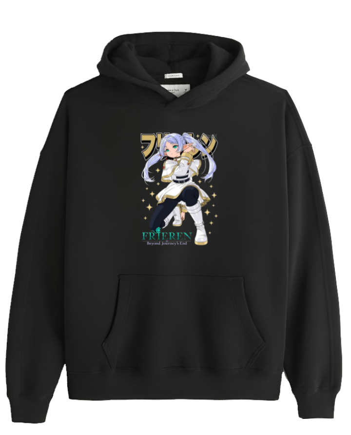 Frieren Beyond Journey's End One Size hoodie Black 9