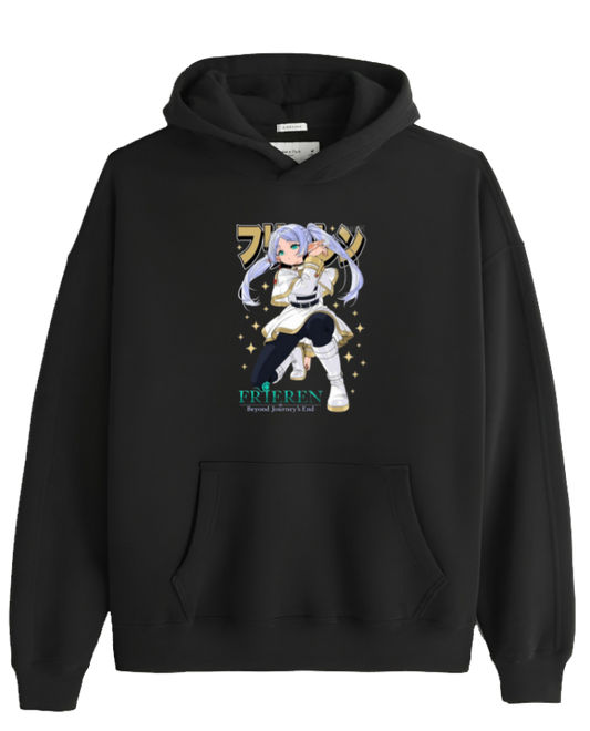 Frieren Beyond Journey's End One Size hoodie Black 9