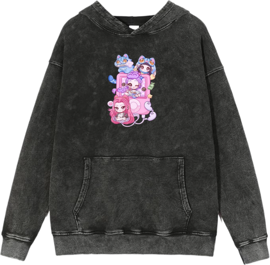 Hunterix kpop Oversize  Hoodie Washed gray 9
