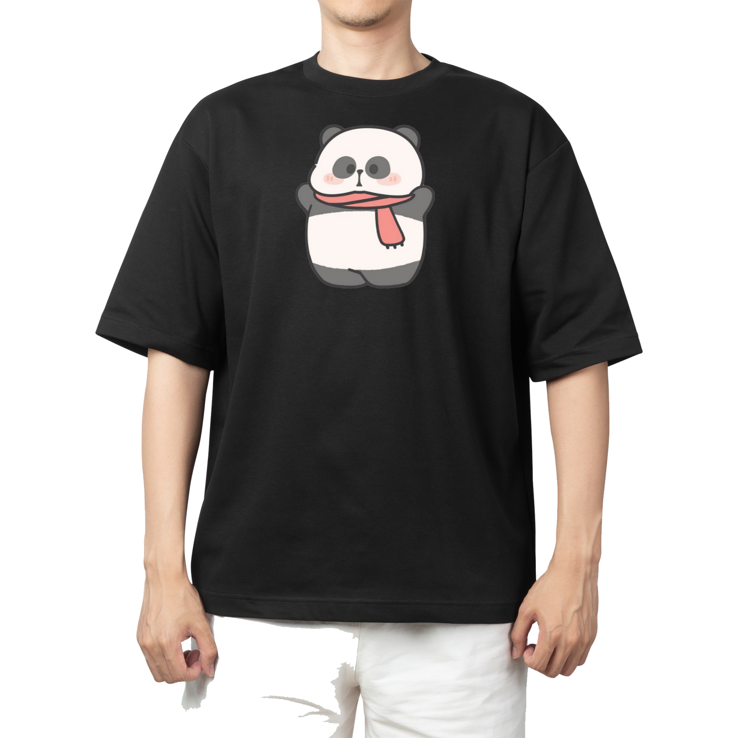 PANDA One Size t- shirt Black 11