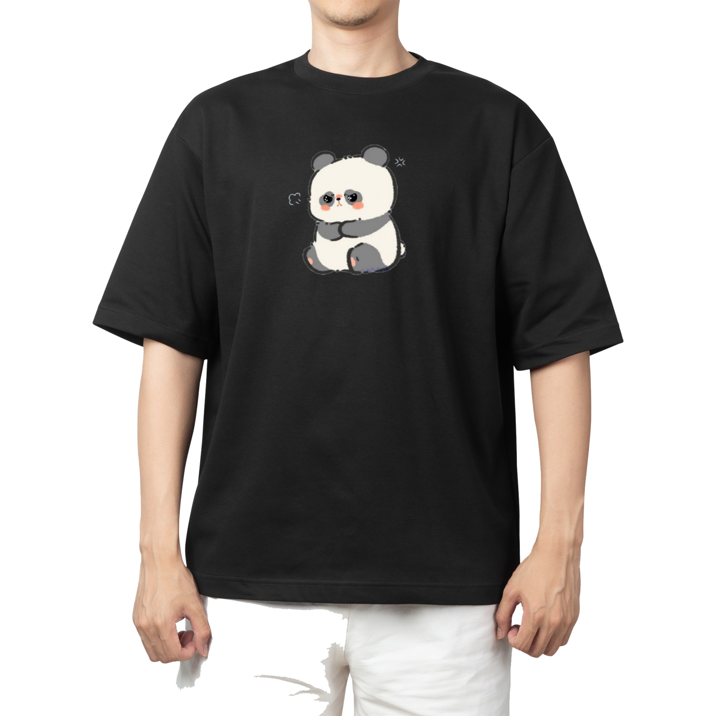 PANDA One Size t- shirt Black 14