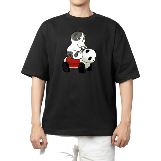 PANDA One Size t- shirt Black 17