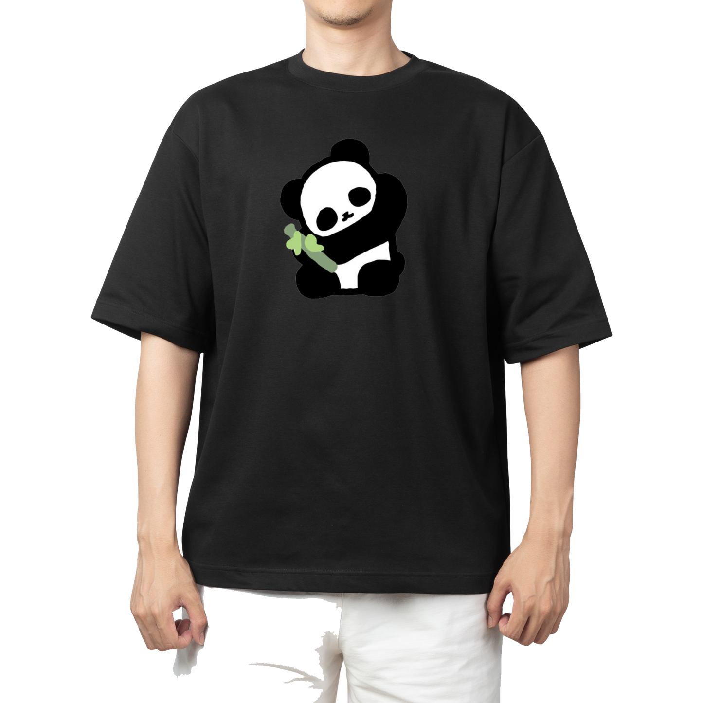 PANDA One Size t- shirt Black 18