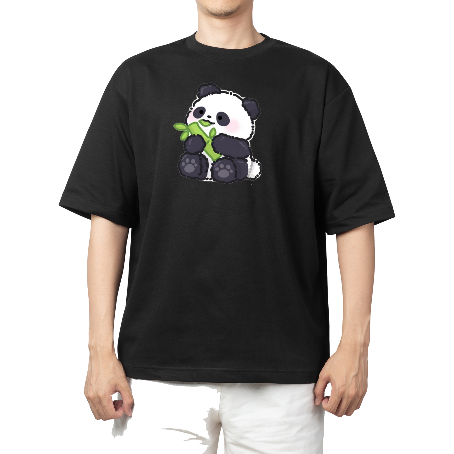 PANDA One Size t- shirt Black 19
