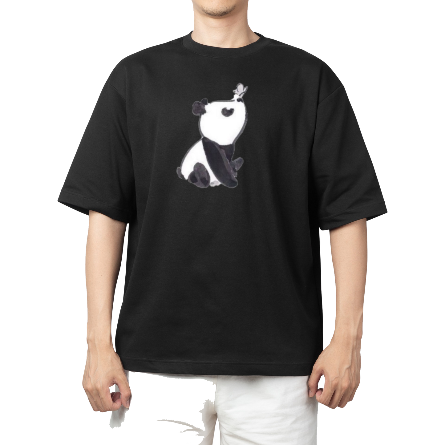 PANDA One Size t- shirt Black 2