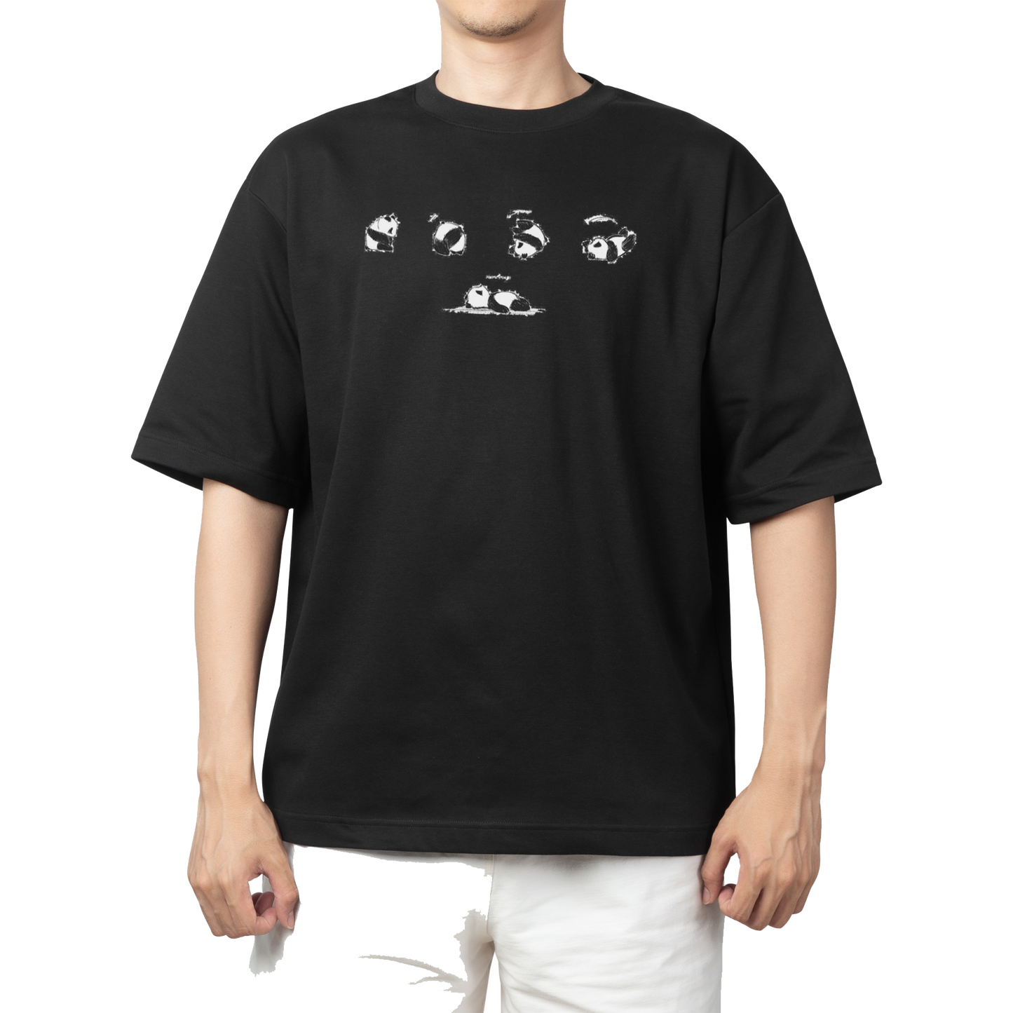 PANDA One Size t- shirt Black 20