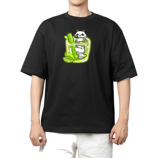 PANDA One Size t- shirt Black 23
