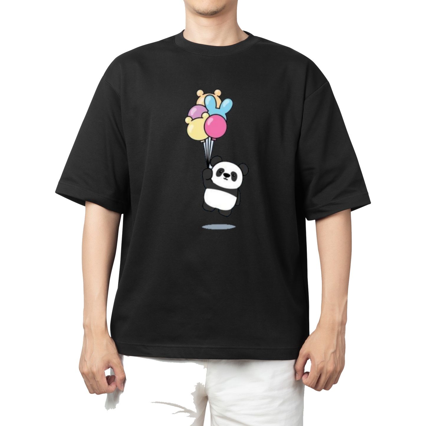PANDA One Size t- shirt Black 24