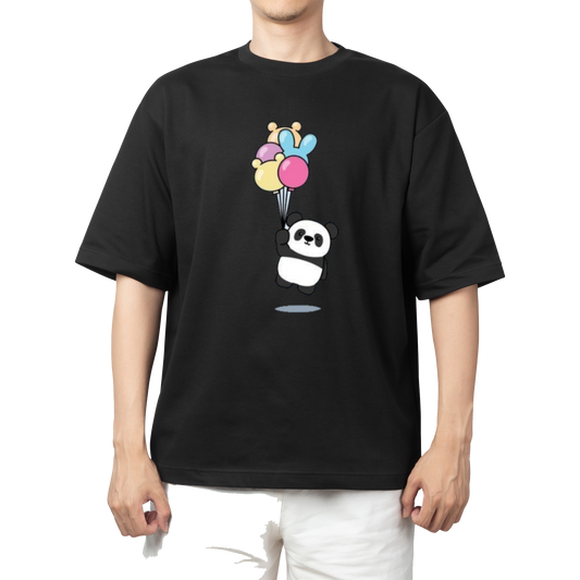 PANDA One Size t- shirt Black 24