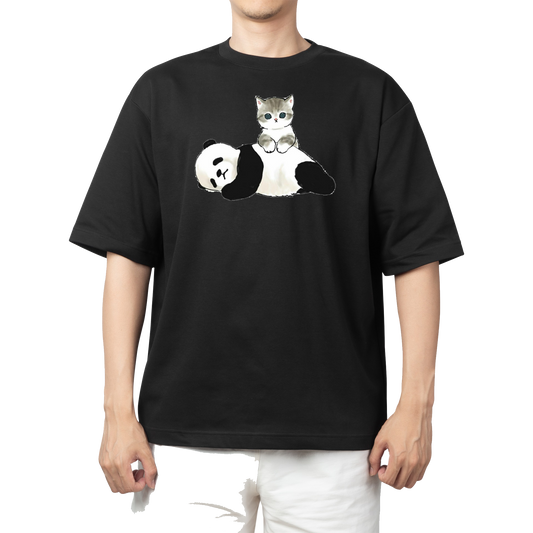PANDA One Size t- shirt Black 25