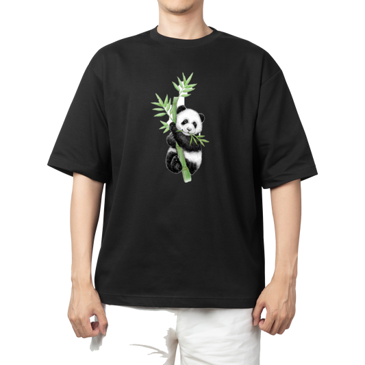 PANDA One Size t- shirt Black 26