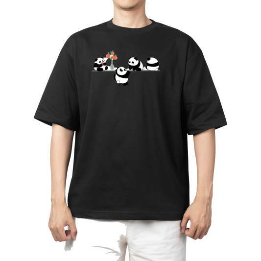 PANDA One Size t- shirt Black 35