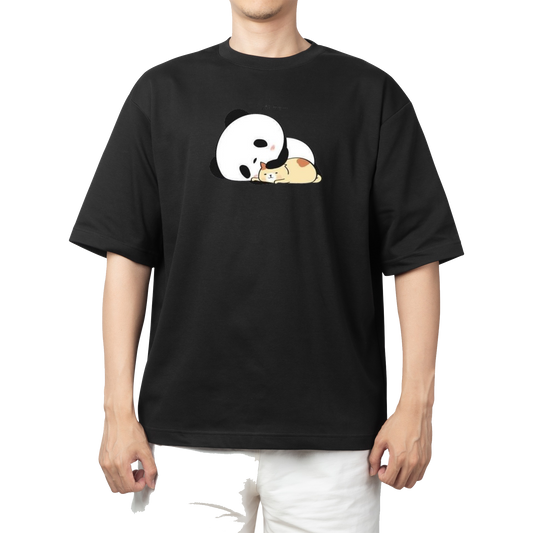 PANDA One Size t- shirt Black 4