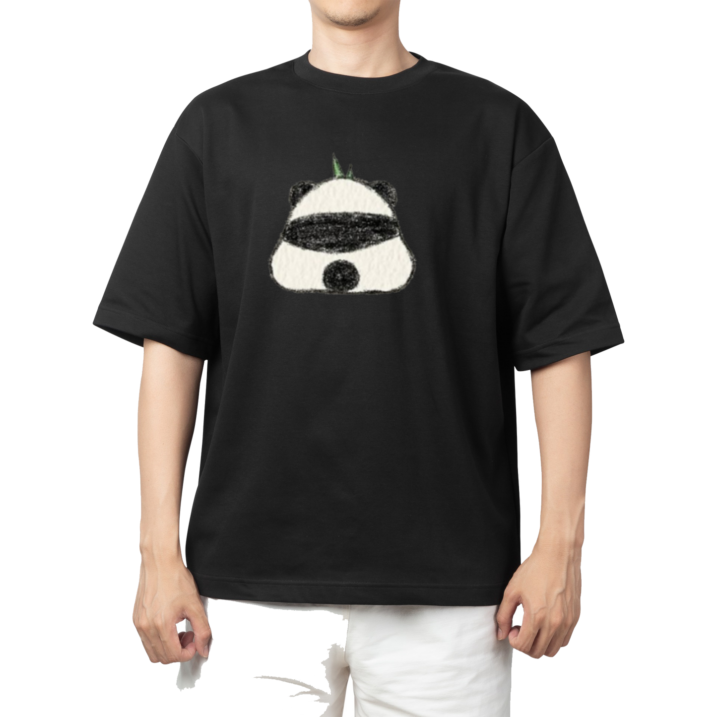 PANDA One Size t- shirt Black 5