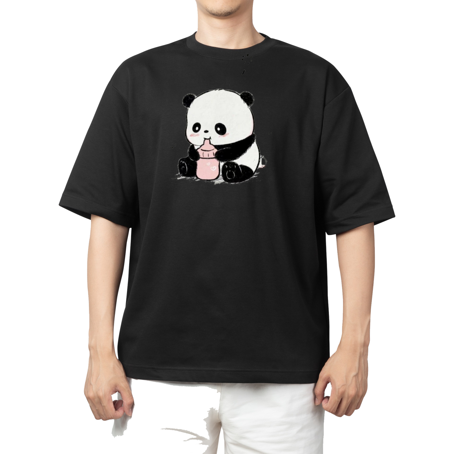 PANDA One Size t- shirt Black 8