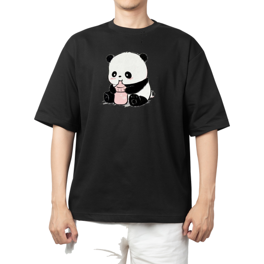 PANDA One Size t- shirt Black 8