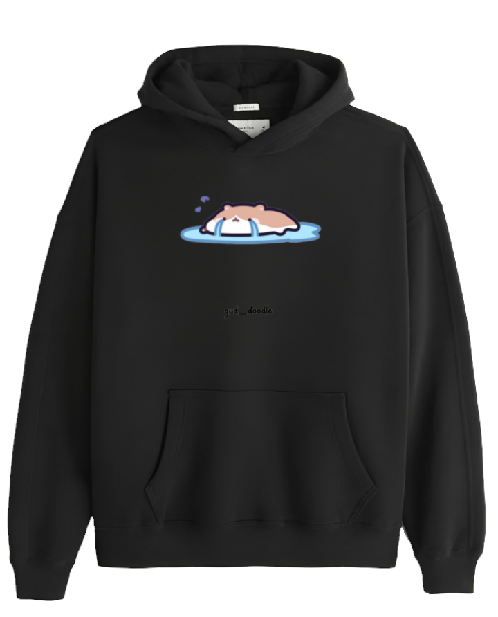 hamster Oversize Hoodie Black 5