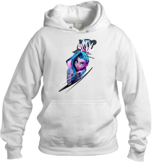 Jinx One Size hoodie White 5