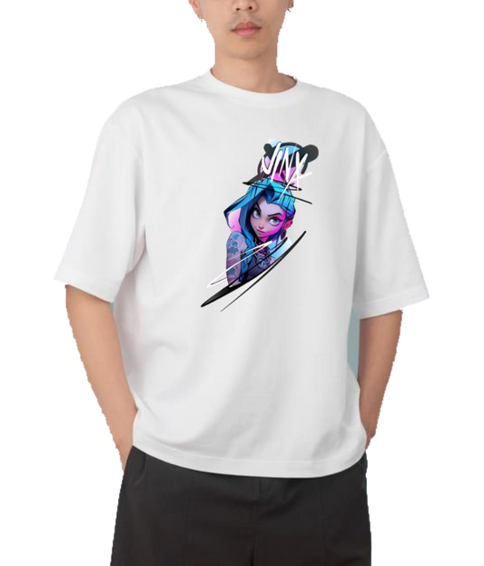 Jinx t- shirt One Size White 5