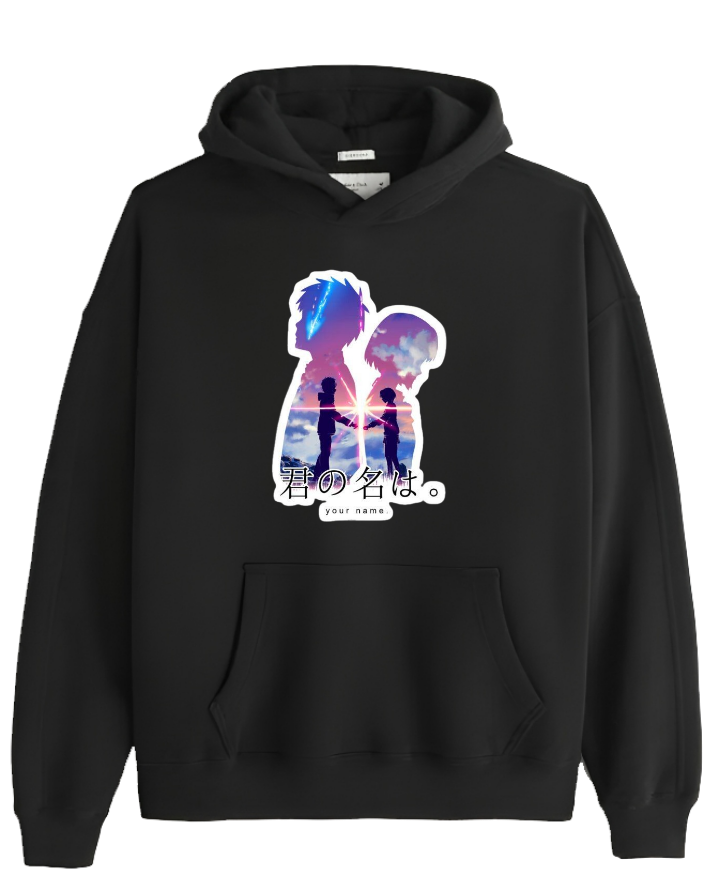 Kimi no Na wa Oversize Hoodie Black 2