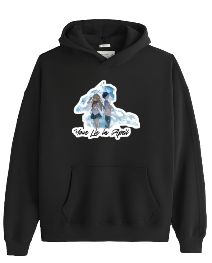 Your Lie in April Oversize Hoodie Black 3