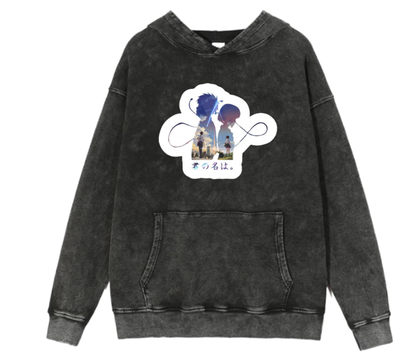 Your Name Oversize Hoodie Washed 4