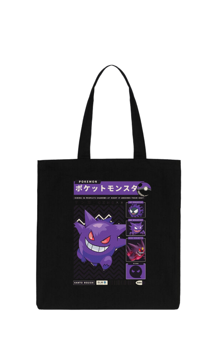 Gengar tote bag Black 1
