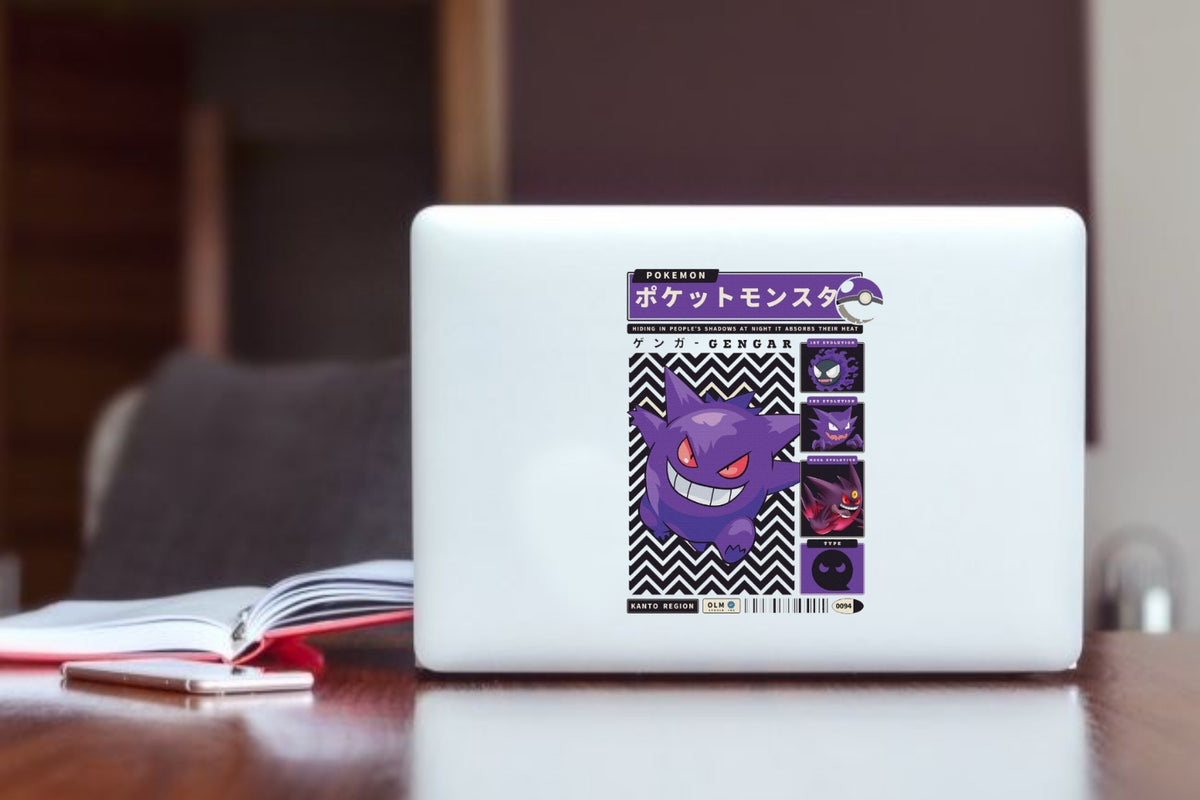 Gengar Laptop Sticker 1