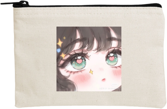 RANDOM ANIME GIRL wallet pencil case Beige 6