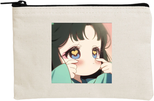 RANDOM ANIME GIRL wallet pencil case Beige 7