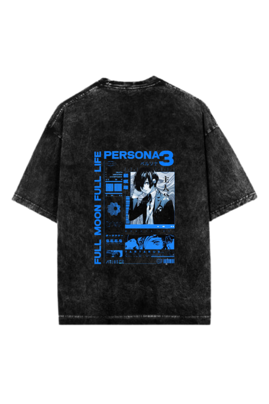 Persona 3 T-Shirt Oversized Washed Back 2