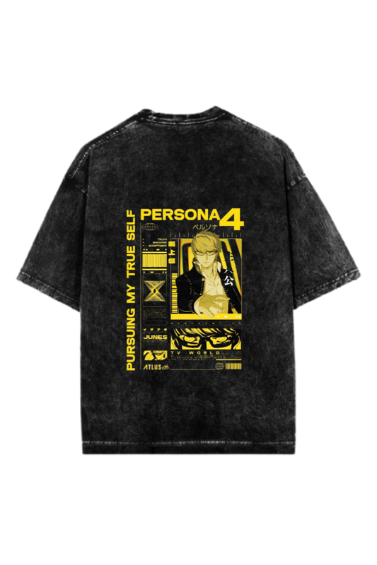 Persona 4 T-Shirt Oversized Washed Back 4