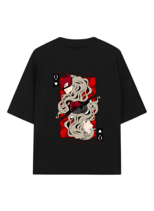 Persona 5 T-Shirt, Oversized Black Back 1