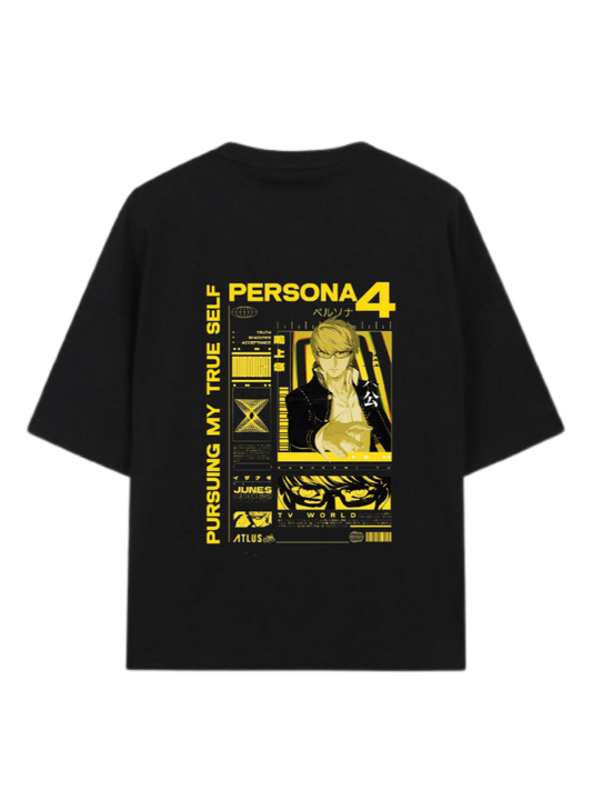 Persona 4 T-Shirt, Oversized Black Back 4