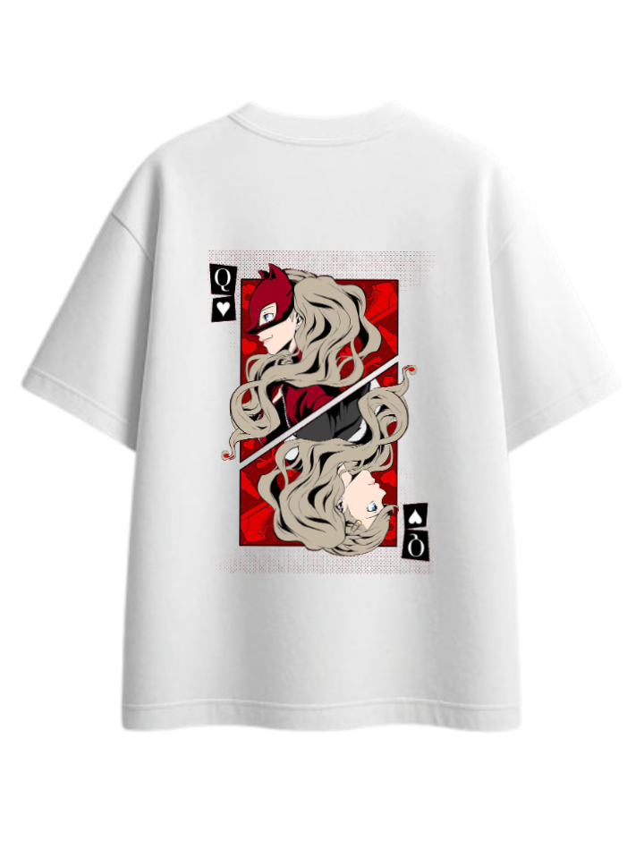 Persona 5 T-Shirt Oversized White Back 1