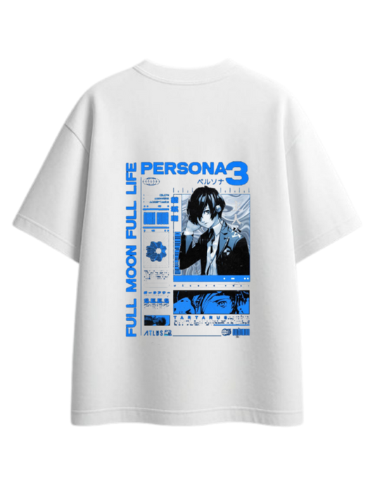 Persona 3 T-Shirt Oversized White Back 2