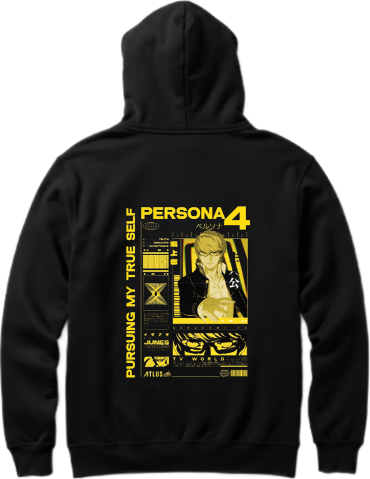 Persona 4 Hoodie Oversized black Back 4