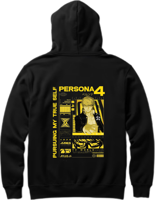 Persona 4 Hoodie Oversized black Back 4