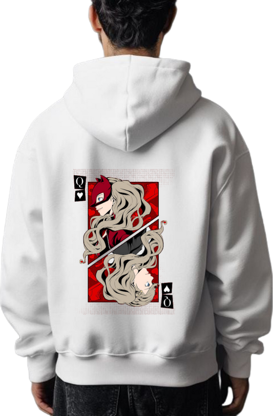Persona 5 Hoodie Oversized White Back 1