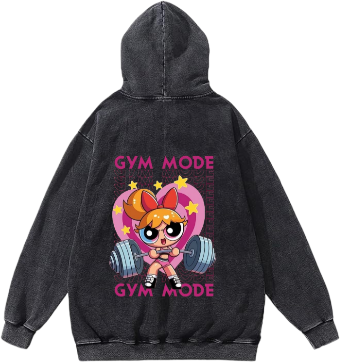 The Powerpuff Girls Over Size hoodie Washed 2