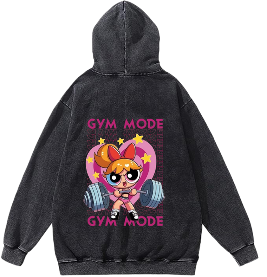 The Powerpuff Girls Over Size hoodie Washed 2