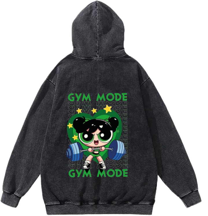 The Powerpuff Girls Over Size hoodie Washed 3