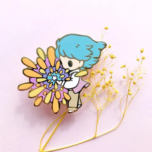 Studio Ghibli Japanese anime-style brooch pin featuring the character Sophie